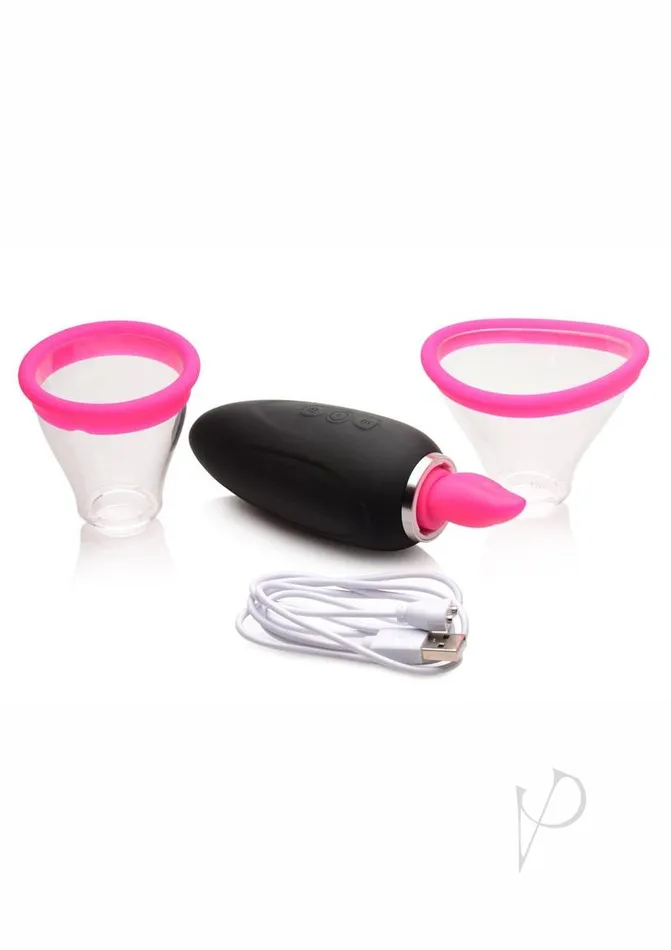 Vibrators Lickgasm Inmi Lickgasm Mini 10X Licking and Sucking Rechargeable Silicone Clitoral Stimulator BlackPink