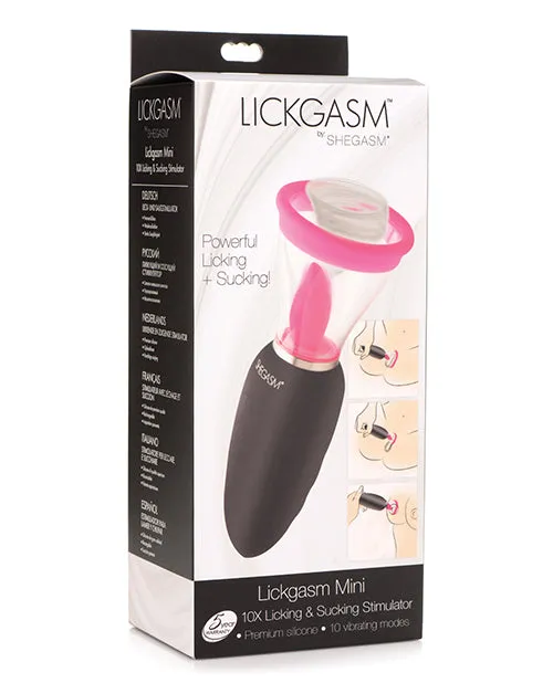 Vibrators Lickgasm Inmi Lickgasm Mini 10X Licking and Sucking Rechargeable Silicone Clitoral Stimulator BlackPink
