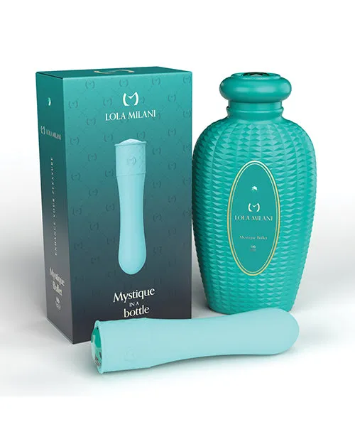 Vibrators Lola Milani Lola Milani Mystique Bullet wEmerald Bottle Teal