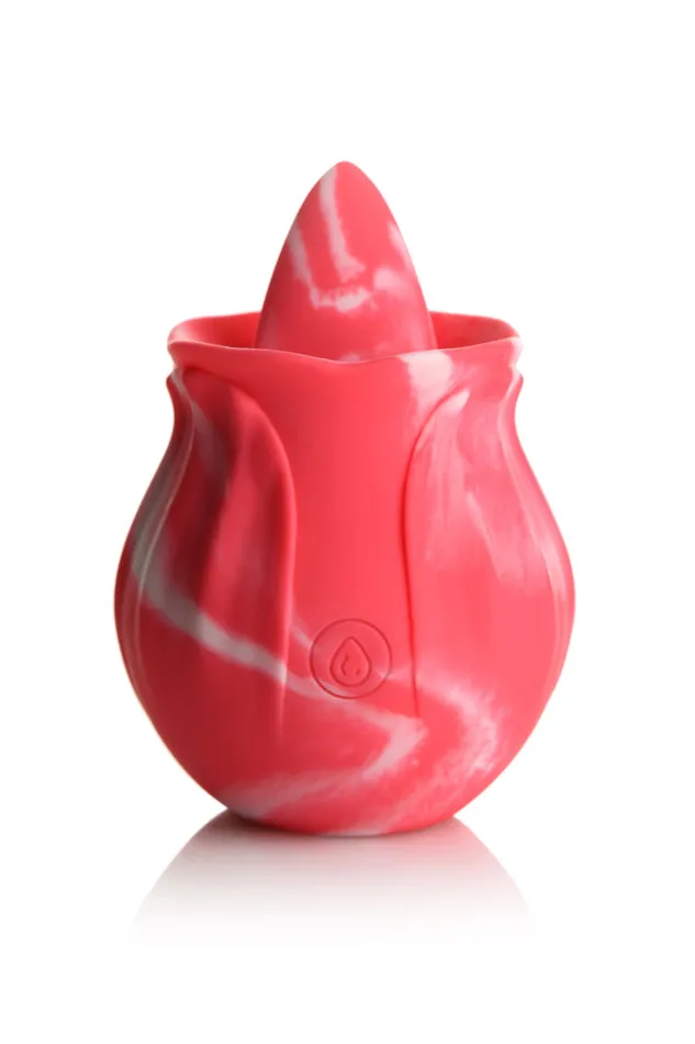 Vibrators SimpleeDiscreet Gossip Tongue Tickler 10x Silicone Pink Twirl