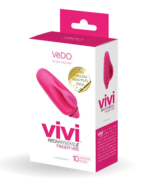 Vibrators Vedo VeDO VIVI Rechargeable Finger Vibe Foxy Pink Vibrators Vedo VeDO VIVI Rechargeable Finger Vibe Foxy Pink