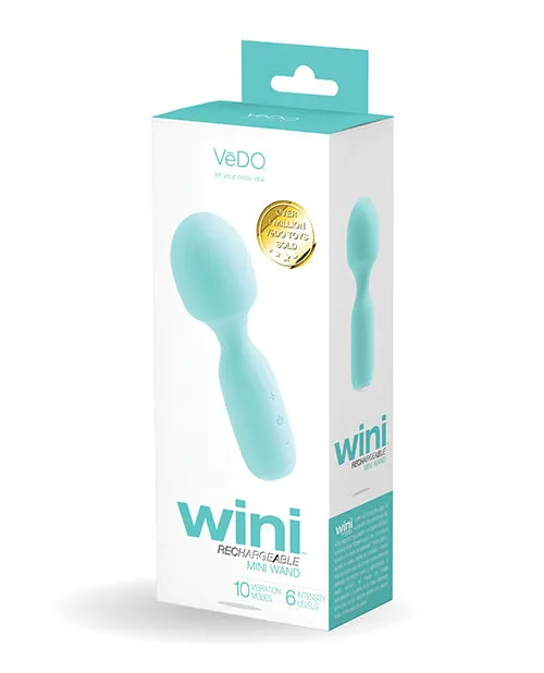 Vibrators Vedo VeDO Wini Rechargeable Mini Wand Tease Me Turquoise Vibrators Vedo VeDO Wini Rechargeable Mini Wand Tease Me Turquoise