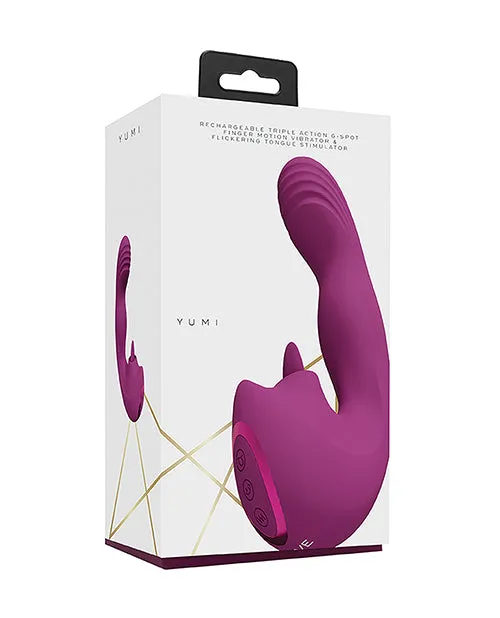 Vibrators Vive By Shots Vive YUMI Rechargeable Silicone Triple Motor GSpot Finger Motion Vibrator Pink