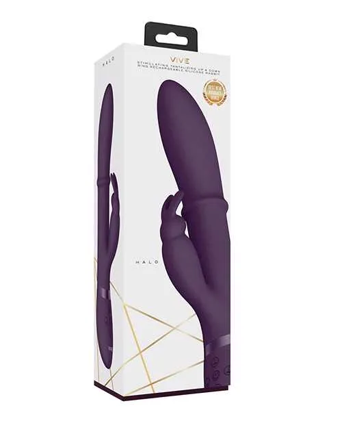 Vive By Shots Vibrators Vive Halo Rechargeable Silicone Ring Rabbit Vibrator Purple Vive By Shots Vibrators Vive Halo Rechargeable Silicone Ring Rabbit Vibrator Purple