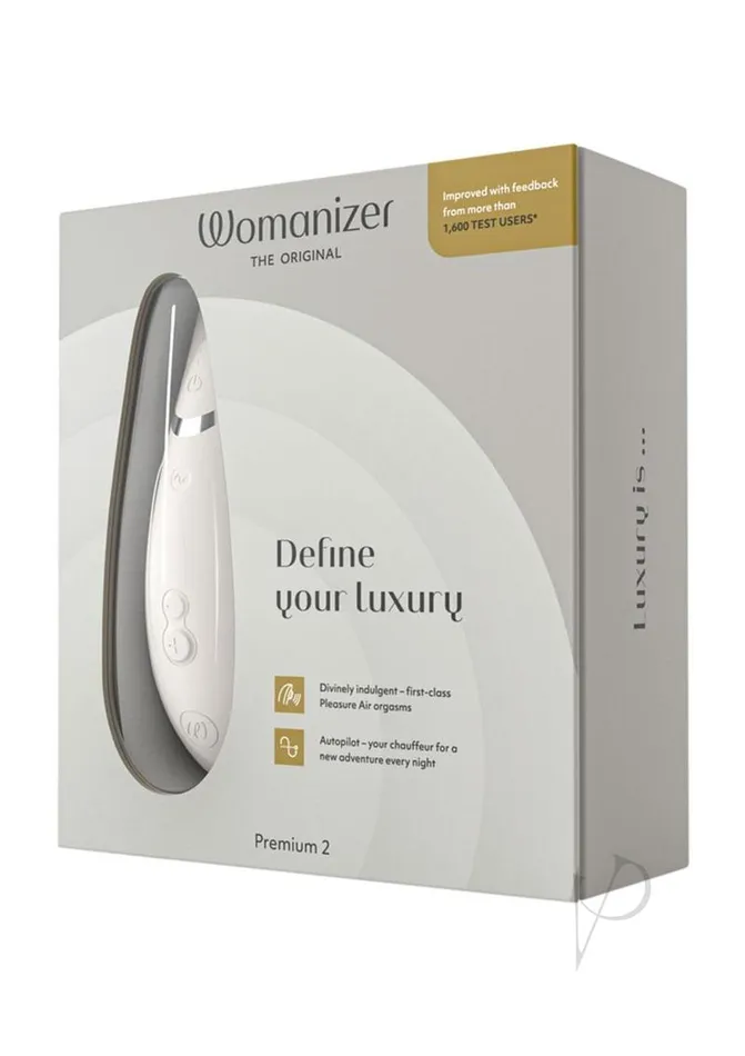 Womanizer Womanizer Premium 2 Rechargeable Silicone Clitoral Stimulator Gray Female Sex Toys Womanizer Womanizer Premium 2 Rechargeable Silicone Clitoral Stimulator Gray Female Sex Toys