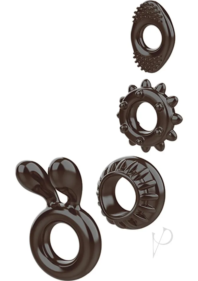 Zero Tolerance Couples Zero Tolerance Ring My Bell Cock Ring Kit 4 piece kit Smoke
