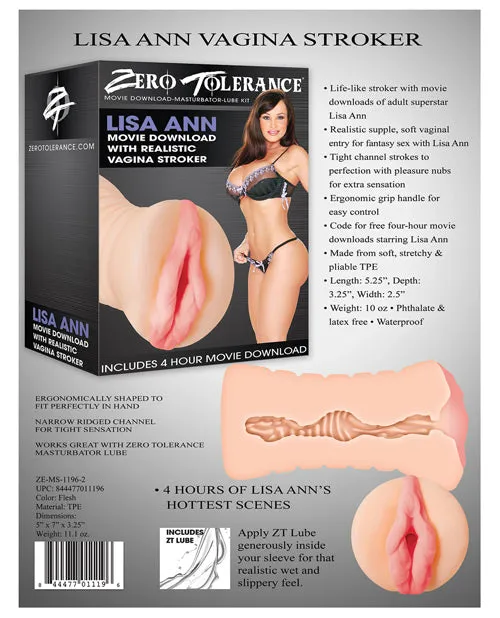 Zero Tolerance Male Sex Toys Zero Tolerance Lisa Ann Movie Download with Realistic Vagina Stroker Vanilla
