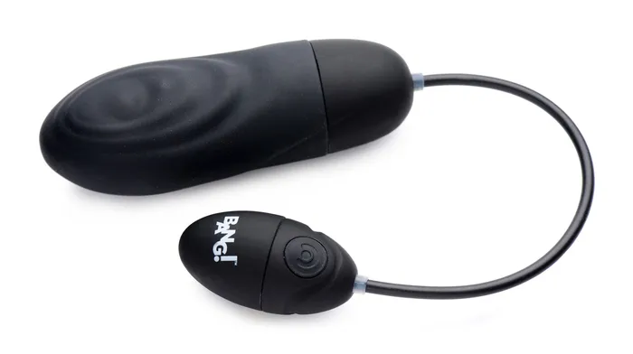 7x Pulsing Rechargeable Silicone Bullet Black XR Brands Bang Female Sex Toys