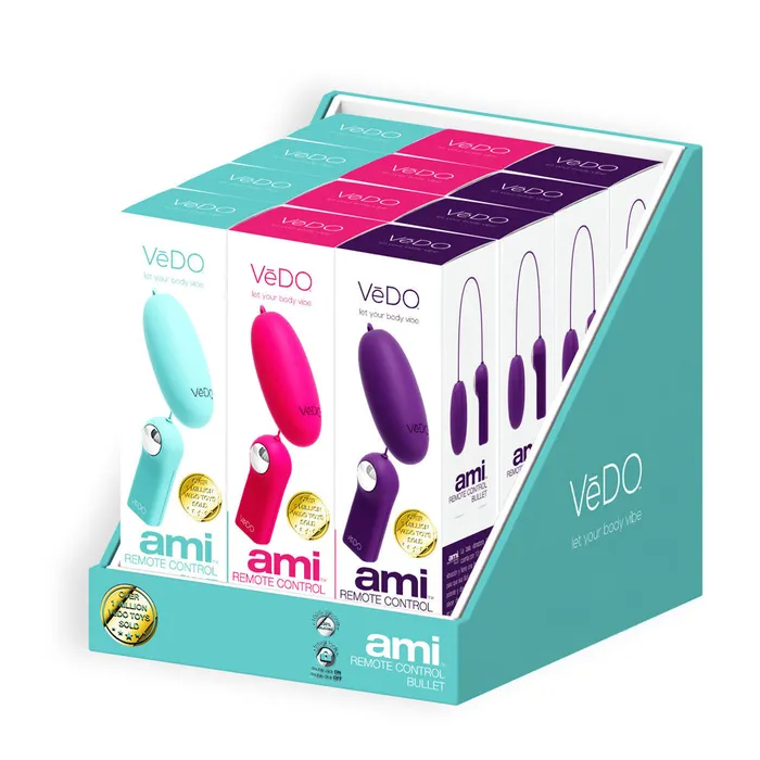 Ami Remote Control Bullet 12pc Display VeDO Female Sex Toys