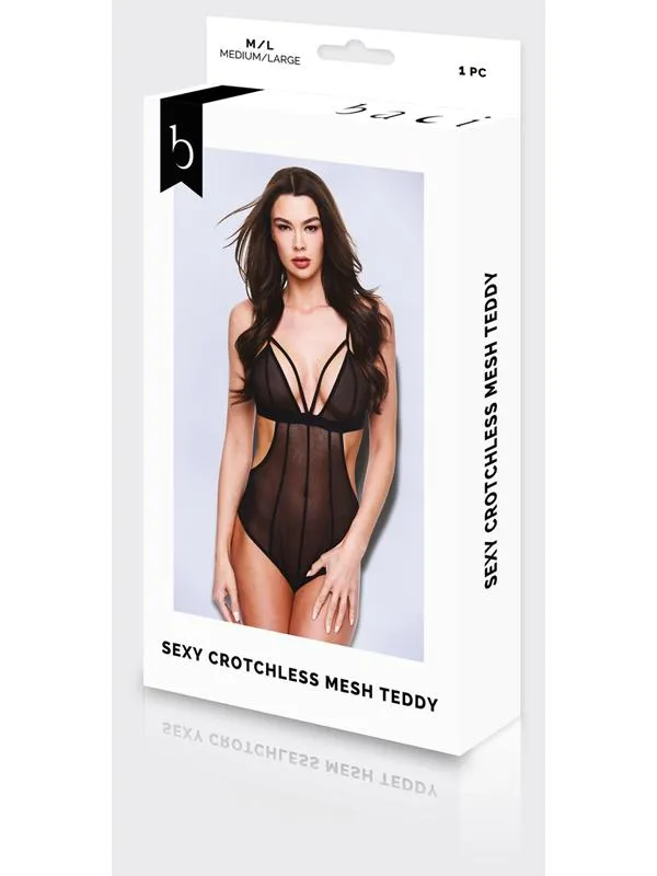 Anal Baci Baci Sexy Crotchless Mesh Teddy Black ML BX Anal Baci Baci Sexy Crotchless Mesh Teddy Black ML BX