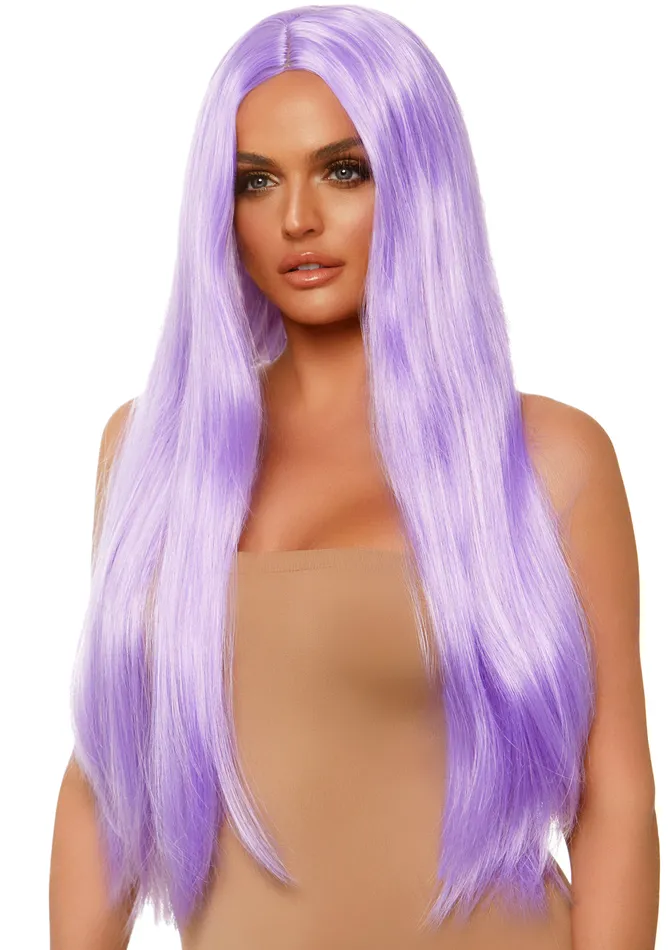 Anal Long Straight Wig 33 Inch Lavender Leg Avenue