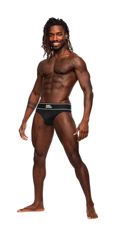 Anal Male Power Modal Rib Bong Thong XLarge Black