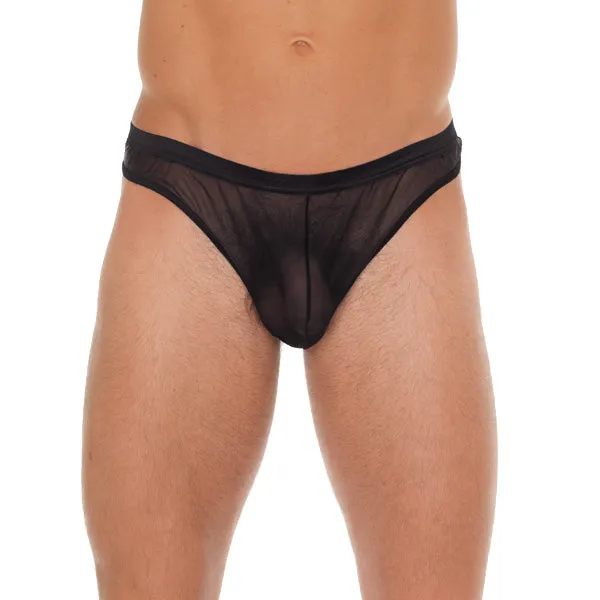 Anal Rimba Mens Black Mesh GString