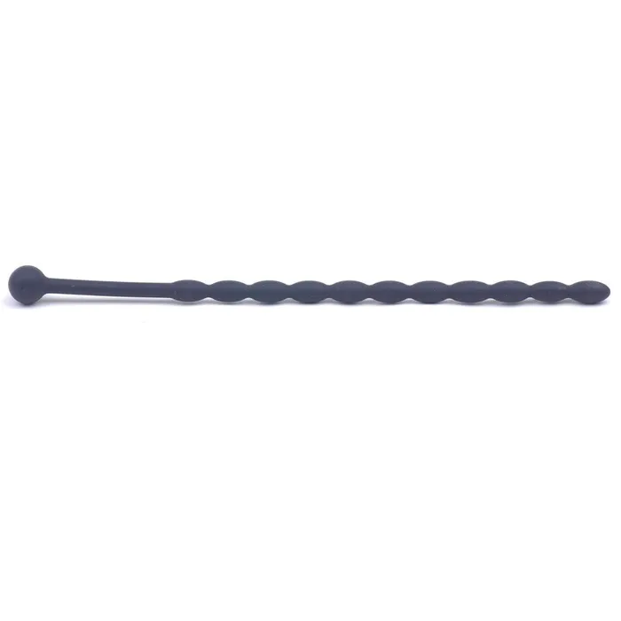 Anal Various Toy Brands 6 Inch Black Silicone Beaded Penis Sound Plug