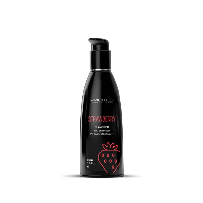 Aqua Strawberry Flavored Water Based Intimate Lubricant 2 Fl Oz Wicked Sensual Care Lubricants Aqua Strawberry Flavored Water Based Intimate Lubricant 2 Fl Oz Wicked Sensual Care Lubricants