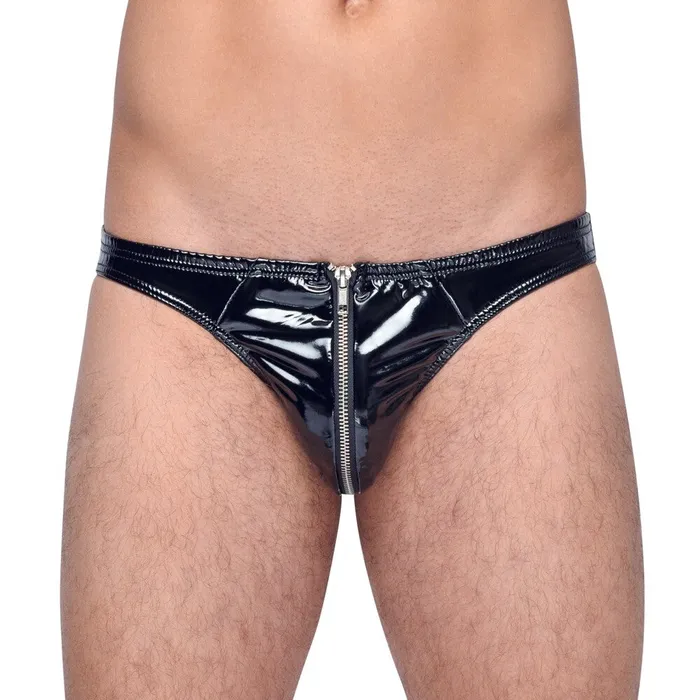 Black Level Anal Black Level Vinyl Briefs With Zip Black