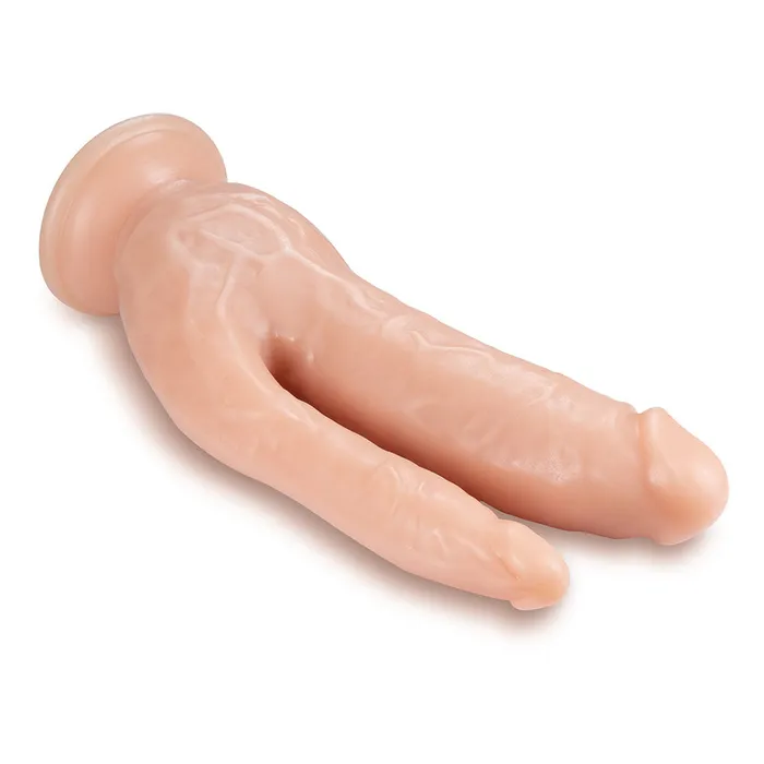 Blush Novelties Female Sex Toys Dr Skin Dual 8 Inch Dual Penetrating Dildo With Suction Cup