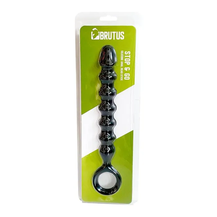 Brutus Stop Go Silicone Anal Bead Stick Black Anal