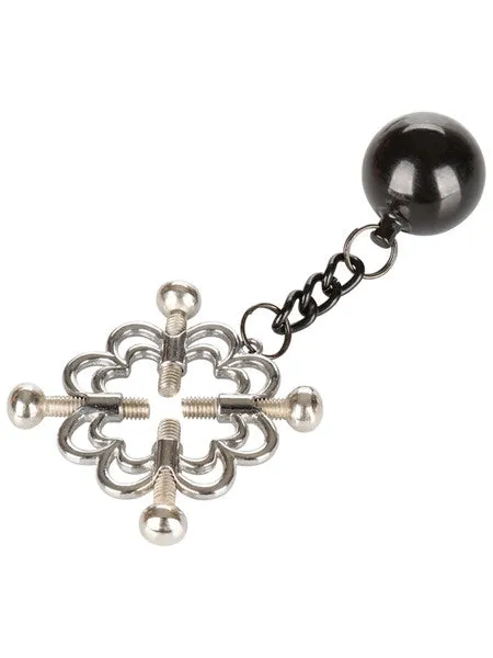 CalExotics Female Sex Toys Nipple Grips 4Point Weighted Nipple Press