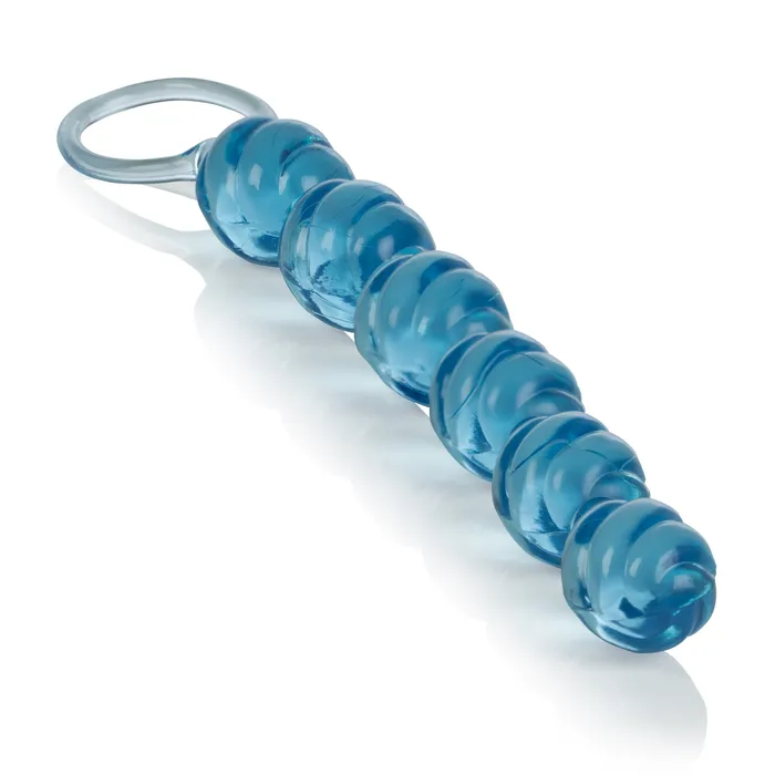 CalExotics Swirl Pleasure Beads Blue Vibrators
