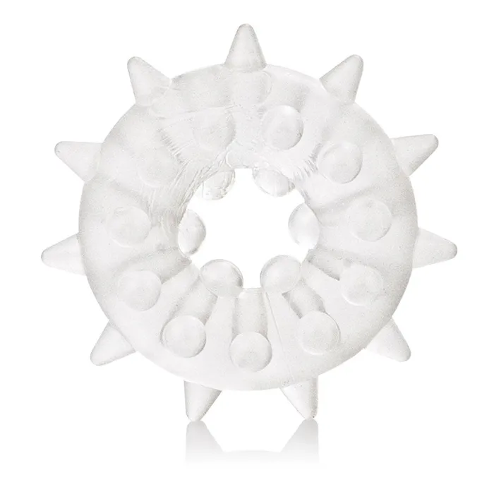 California Exotic Male Sex Toys Sexagon Enhancer 2 Clear Cock Ring