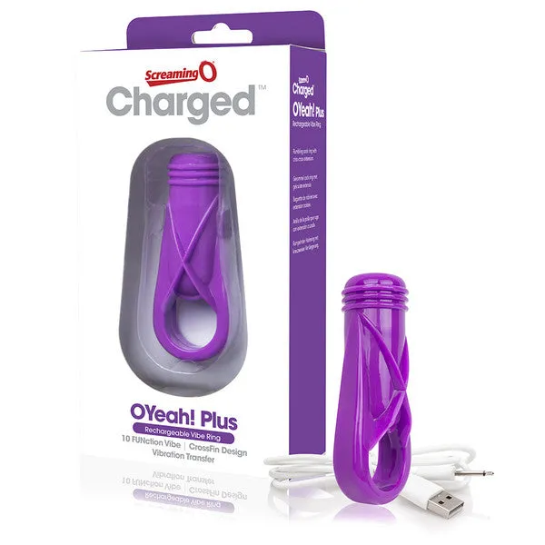 Charged Oyeah Plus Ring Single Purple Screaming O Vibrators