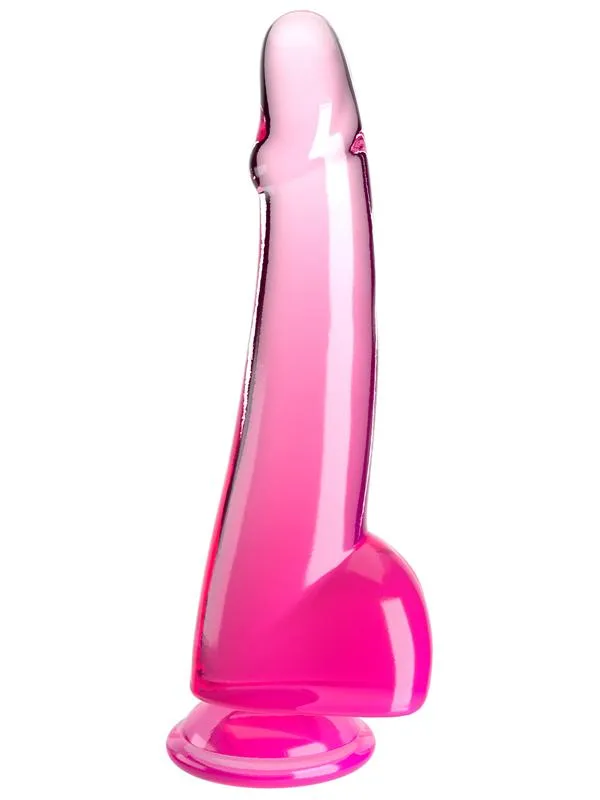 Dildos Pipedream Products King Cock Clear 10 in with balls Pink