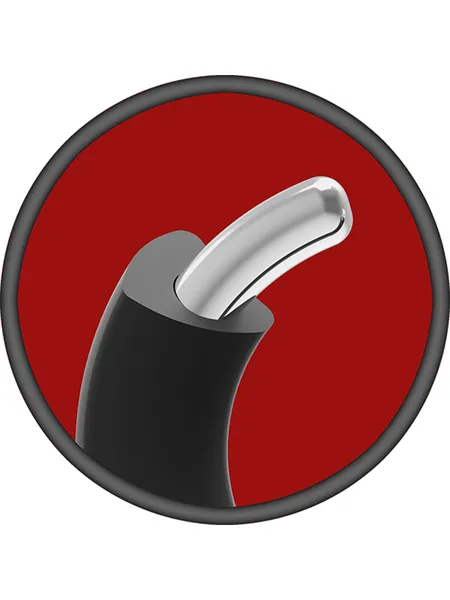 Doc Johnson Anal Kink By Doc Johnson HYBRID Silicone Covered Metal m Black