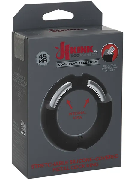 Doc Johnson Anal Kink By Doc Johnson HYBRID Silicone Covered Metal m Black