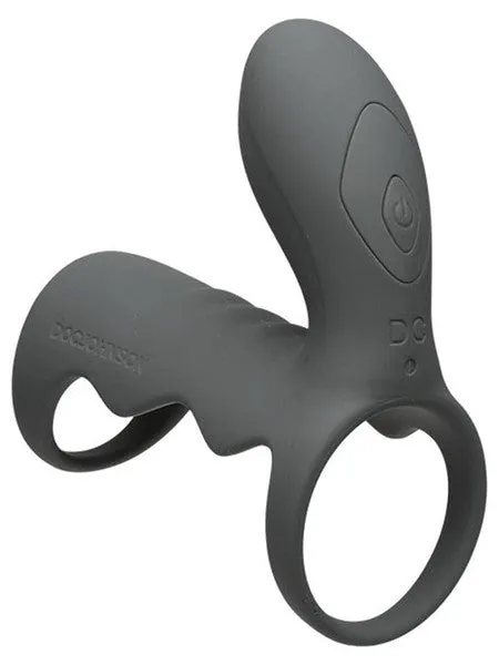 Doc Johnson Male Sex Toys OptiMALE Vibrating Cock Cage w RC Slate Doc Johnson Male Sex Toys OptiMALE Vibrating Cock Cage w RC Slate