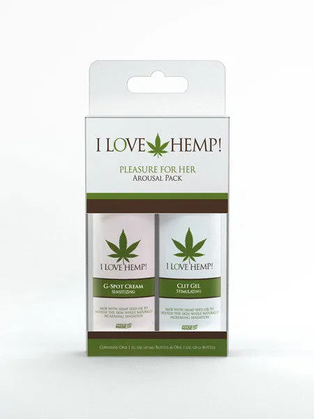 Doc Johnson Vibrators I Love Hemp Pleasure For Her Arousal Pack