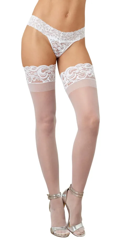 Dreamgirl Teddies And Bodies Thigh High One Size White