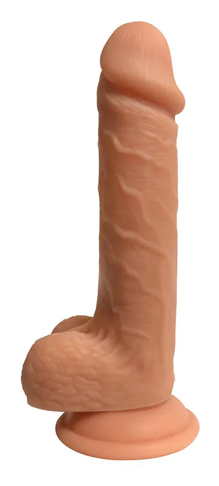 Easy Rider 7 Inch Dual Density Dildo With Balls Light Curve Toys Dildos