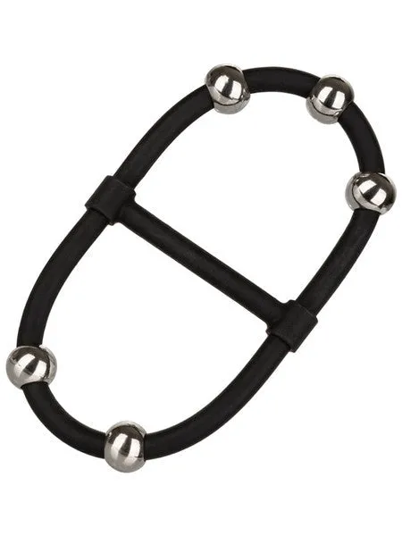 Female Sex Toys CalExotics Steel Beaded Dual Silicone Maximizer
