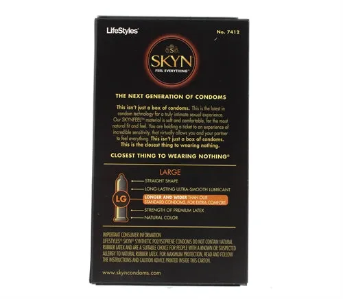 Female Sex Toys Lifestyle Condoms Lifestyles Skyn Large 12 Pack