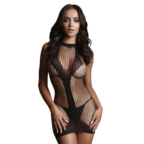 Female Sex Toys Shots Le Desir Lingerie Net Contrast Mini Dress OS