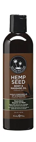 Hemp Seed Massage and Body Oil Guavalava 8 Fl Oz 237 ml Earthly Body Couples