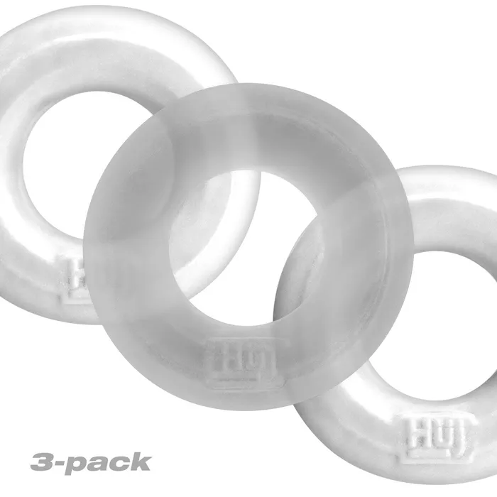 Huj3 CRing 3Pack White Clear Ice Oxballs Male Sex Toys
