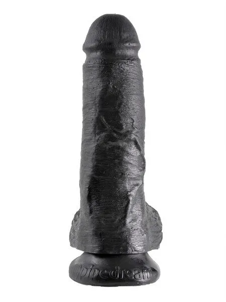 King Cock 8 in Cock With Balls Black Pipedream Products Dildos