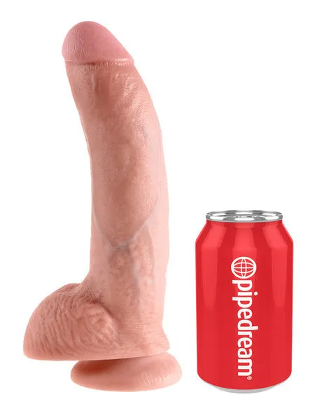 King Cock 9 in Cock With Balls Flesh Pipedream Products Dildos