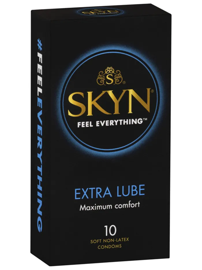 LifeStyles Male Sex Toys LifeStyles HC SKYN Extra Lube Soft NonLatex Condoms 10 pk