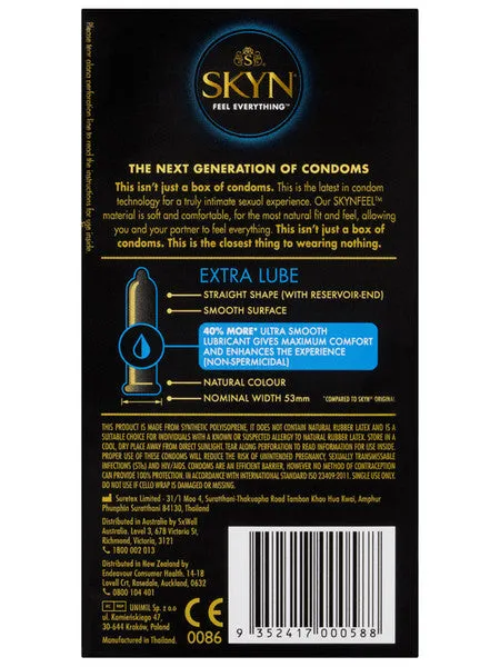 LifeStyles Male Sex Toys LifeStyles HC SKYN Extra Lube Soft NonLatex Condoms 10 pk