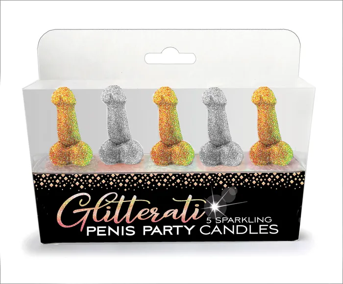 Little Genie Male Sex Toys Glitterati Penis Party Candles