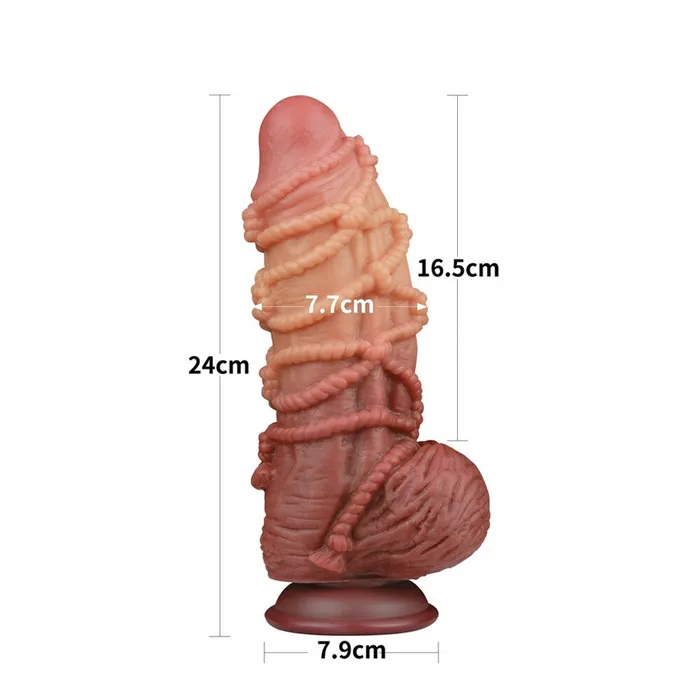 Lovetoy Lovetoy Extreme Dildo With Rope Pattern Female Sex Toys Lovetoy Lovetoy Extreme Dildo With Rope Pattern Female Sex Toys