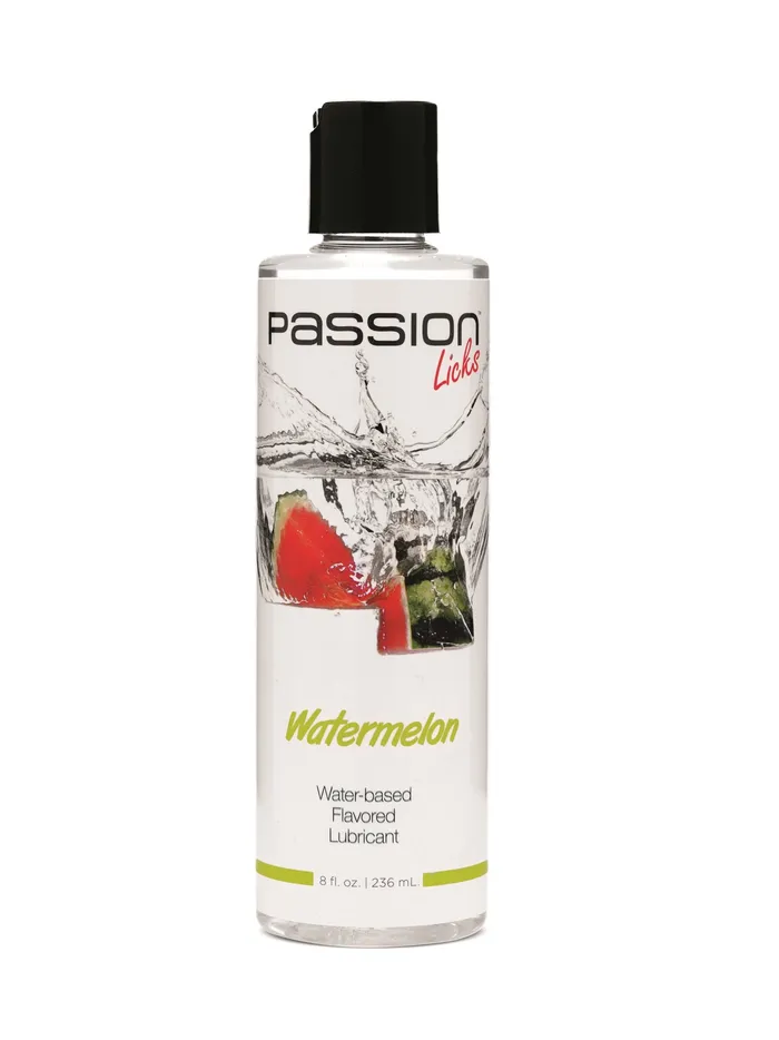 Lubricants XR Brands Passion Lubricant Passsion Licks Watermelon Water Based Flavored Lubricant 8 Fl Oz 236 ml