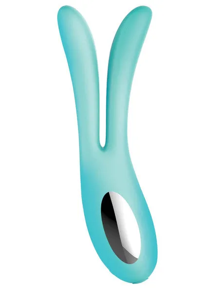 Lustre by Playful Bloom Rechargeable Rabbit Ears Teal Playful Vibrators