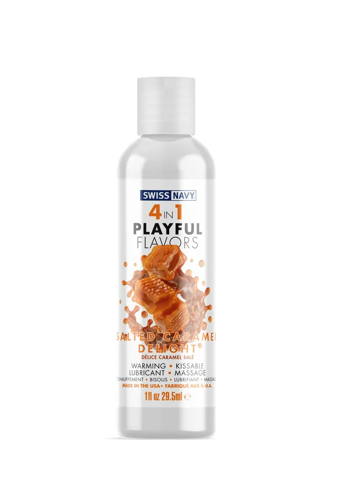 MD Science Lab Female Sex Toys Swiss Navy 4in1 Playful Flavors Salted Caramel Delight 1 Fl Oz