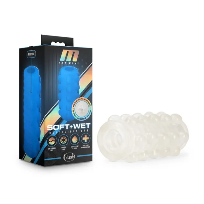 M for Men Soft and Wet Reversible Orb Frosted Blush Male Sex Toys