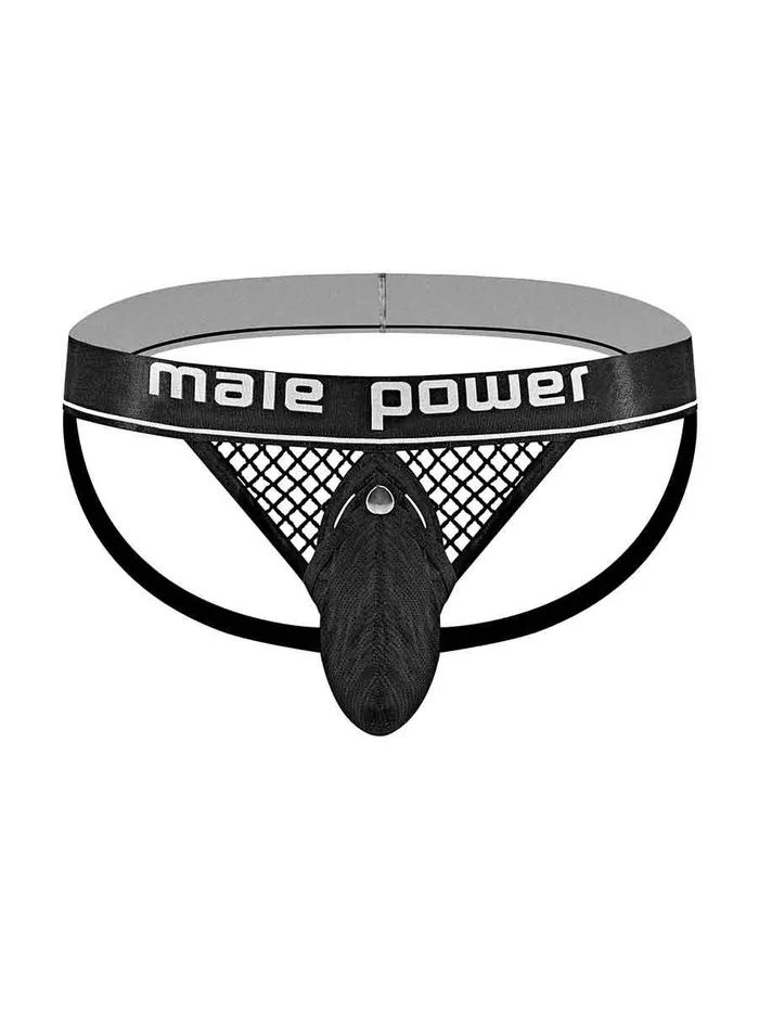 Male Power Male Sex Toys Cock Pit Net Cock Ring Jock S M Black