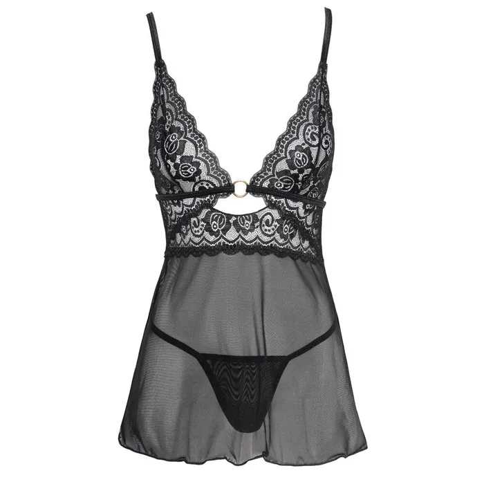 Male Sex Toys Cottelli Backless Babydoll With Thong Cottelli Collection